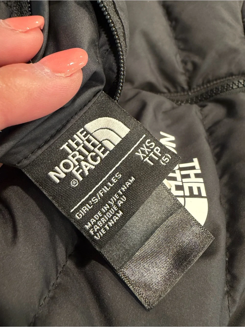 The North Face Kids Black Hooded Puffer Jacket